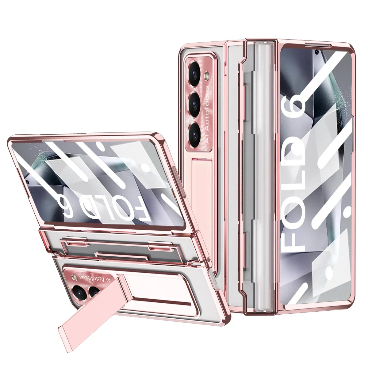 Clear Phone Cover with Stand for Samsung Galaxy Z Fold