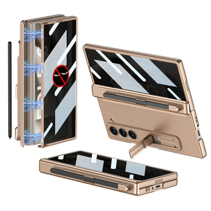Durable Phone Case with Stylus Holder & Screen Protector for Galaxy Z Fold 6
