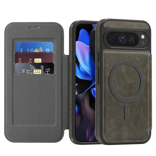 Premium Leather Phone Flip Wallet Case - OmgCases