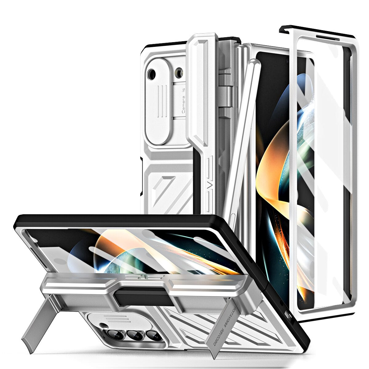 Durable Phone Case with Stylus Holder for Samsung Galaxy Z Fold