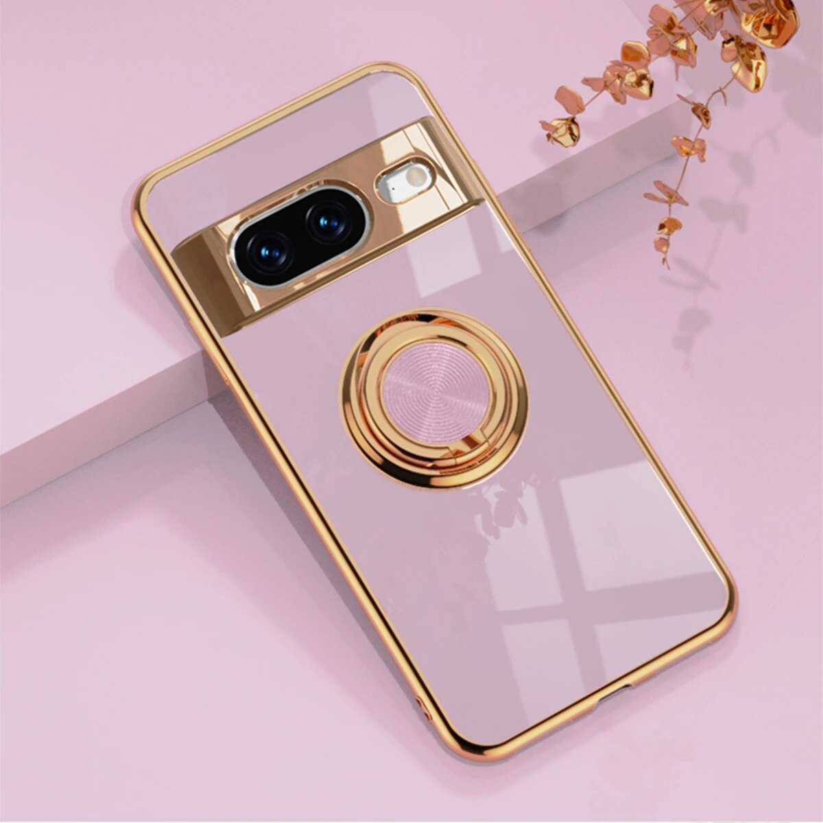 Premium Metal Phone Case with Ring Holder for Google Pixel 8
