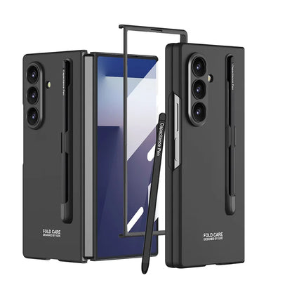 Clear Phone Case with Pen Holder and Screen Cover