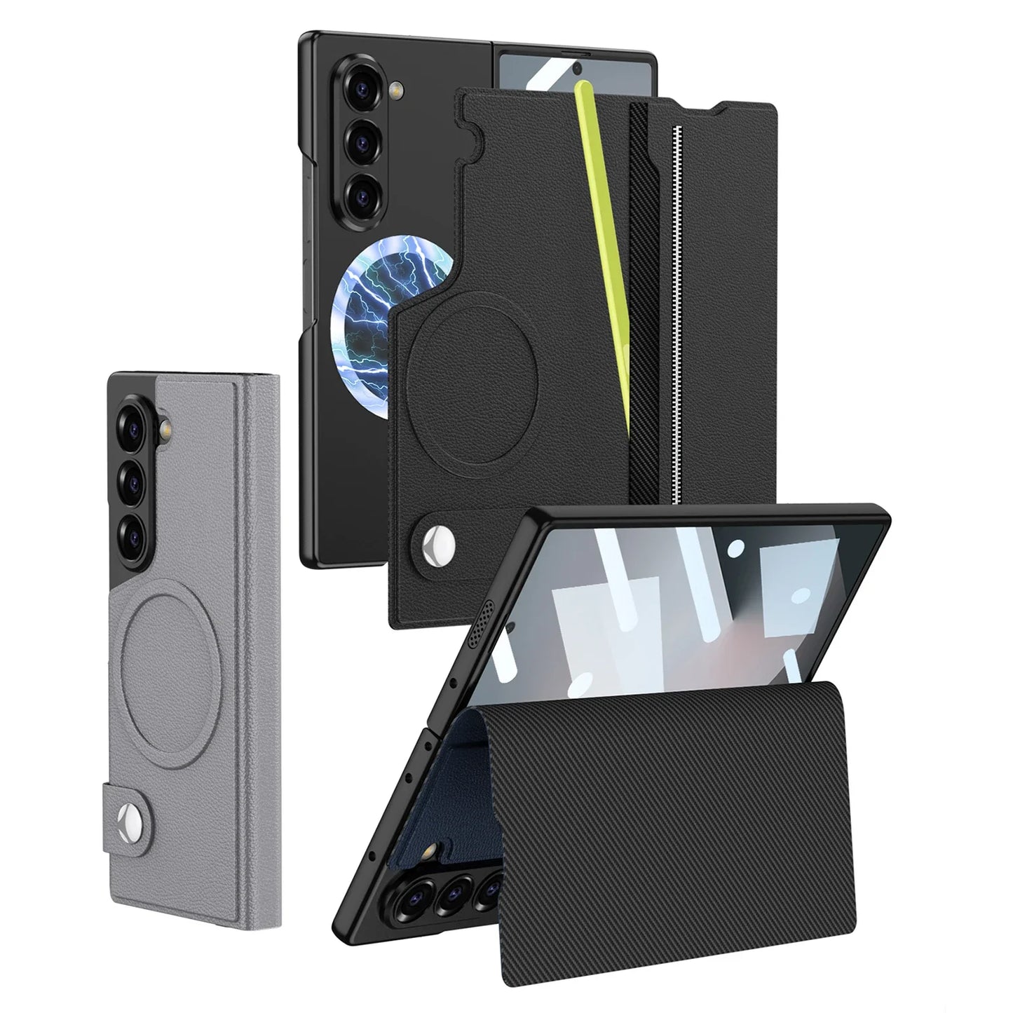 Durable Phone Case with Card Holder for Galaxy Z Fold 6 - OmgCases