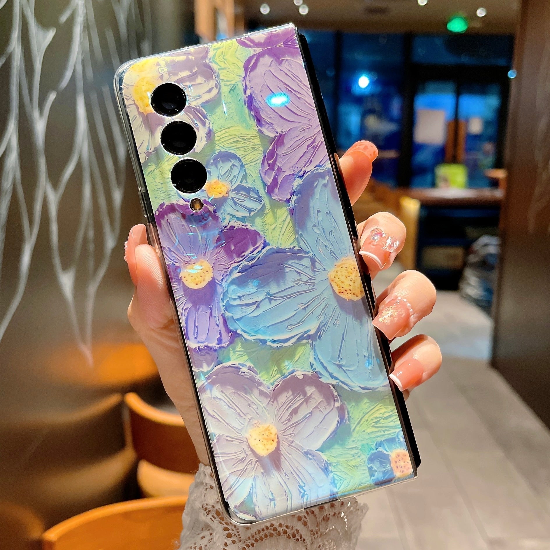 Vibrant Floral Phone Cover For Samsung Galaxy Z Fold 4 - OmgCases