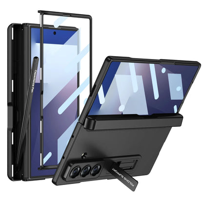 Clear Phone Case with Stand and Stylus Holder