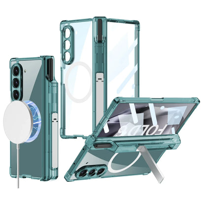 Clear Protective Phone Cover with Stand for Samsung Galaxy Z Fold 6