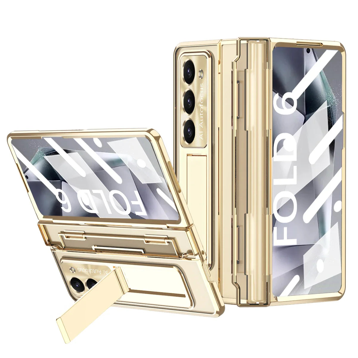 Clear Phone Cover with Stand for Samsung Galaxy Z Fold