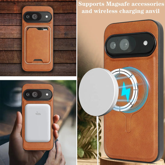 Premium Leather Phone Wallet Case for Google Pixel - OmgCases