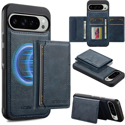Premium Phone Flip Leather Wallet Case for Pixel