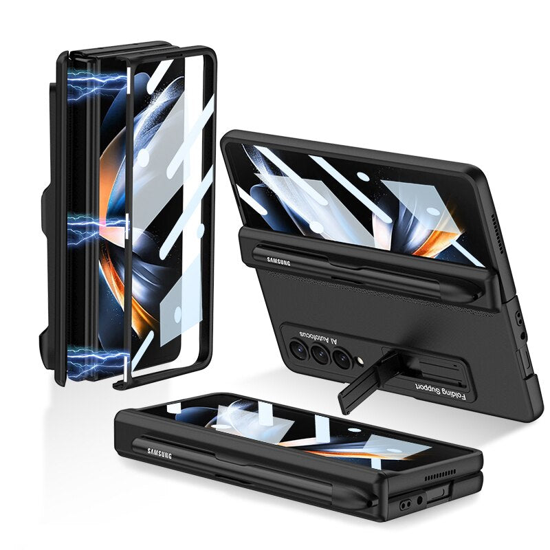 Phone Case for Samsung Galaxy Z Fold 4 with Stand and Screen Protector