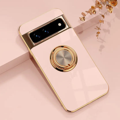 Premium Metal Phone Case with Ring Holder for Google Pixel 8