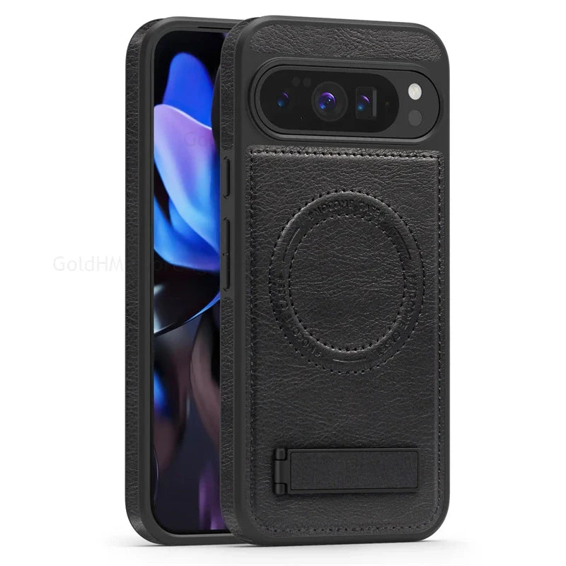 Slim Phone Leather Cover with Kickstand
