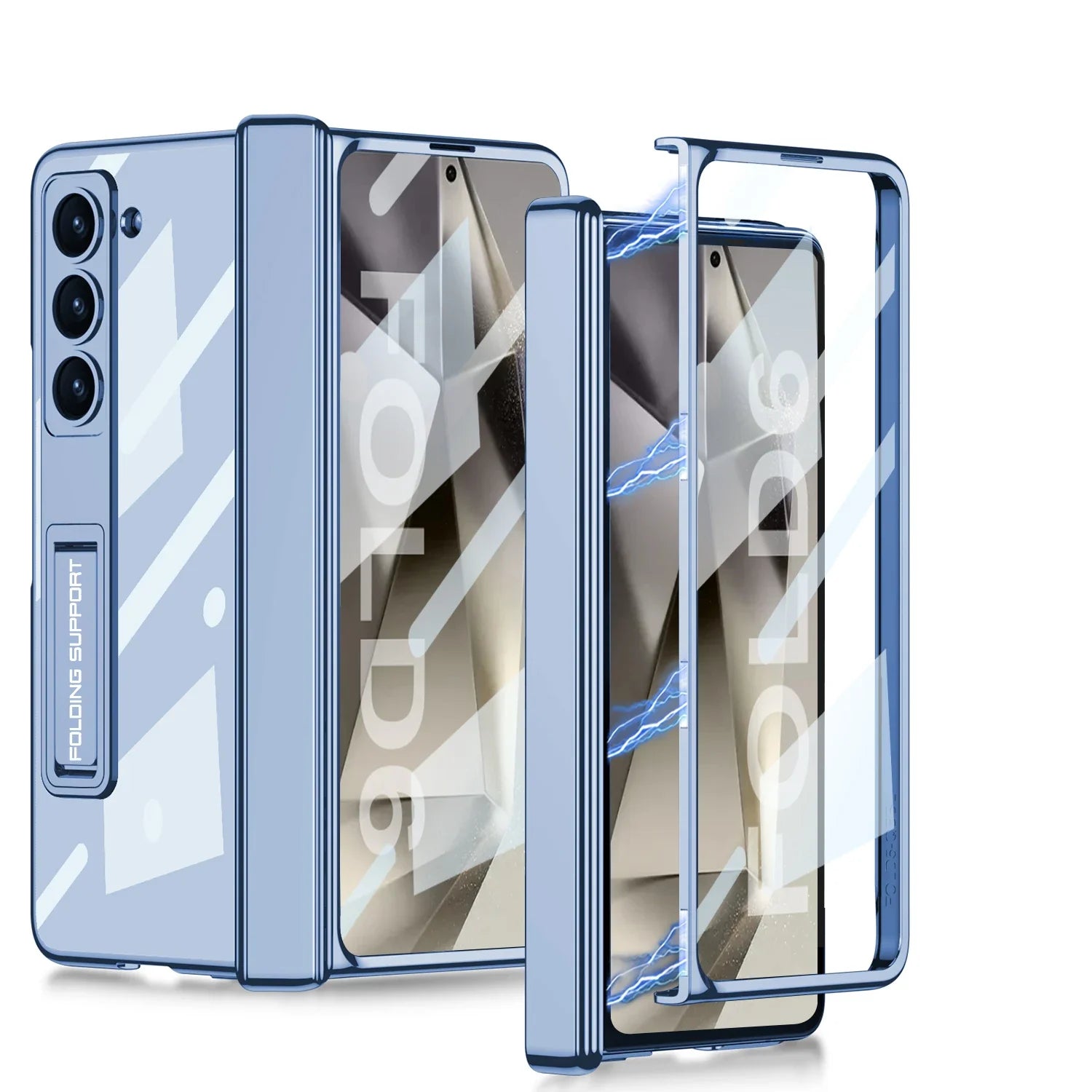 Clear Phone Case with Kickstand for Samsung Galaxy Z Fold 6 - OmgCases