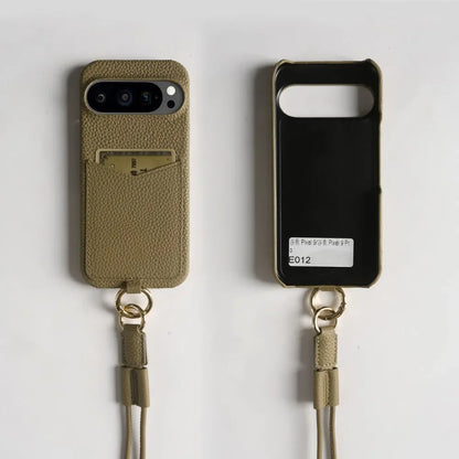 Small Leather Phone Pouch with Card Slot for Pixel