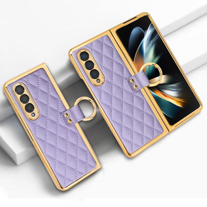 Luxury Phone Ring Holder Case for Samsung Galaxy Z Fold 5