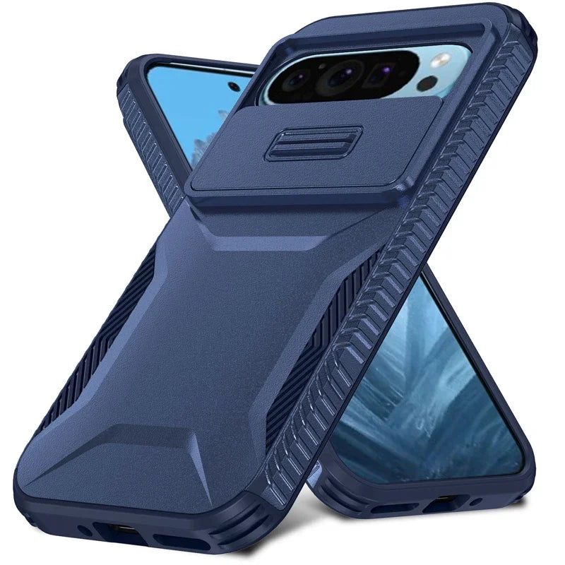 Durable Phone Case with Slide Lens Protector