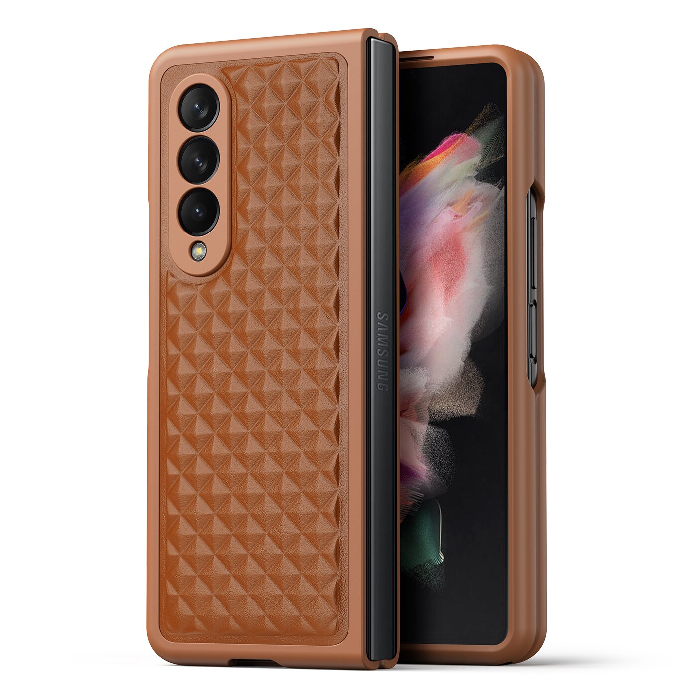 Slim Genuine Leather Cover For Samsung Galaxy Z Fold 4