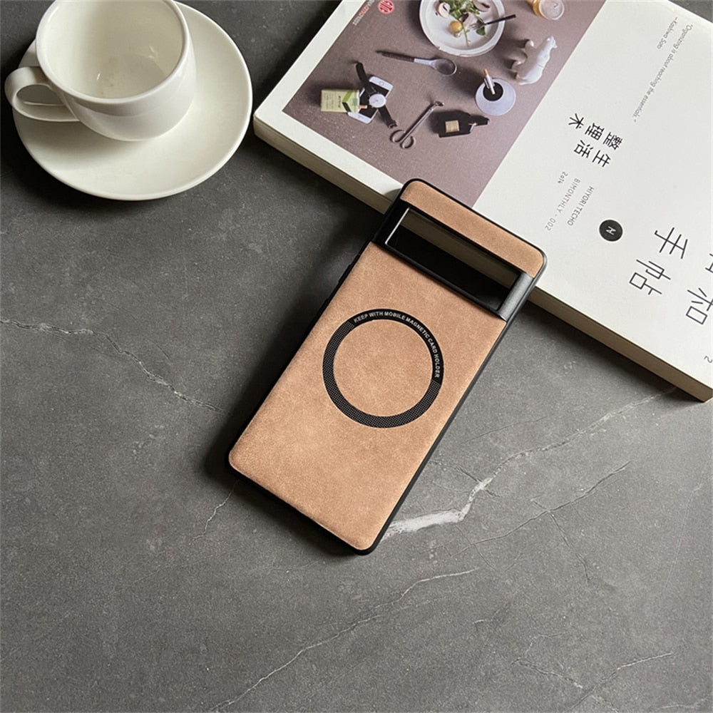Premium Leather Magsafe Case For Google Pixel 7