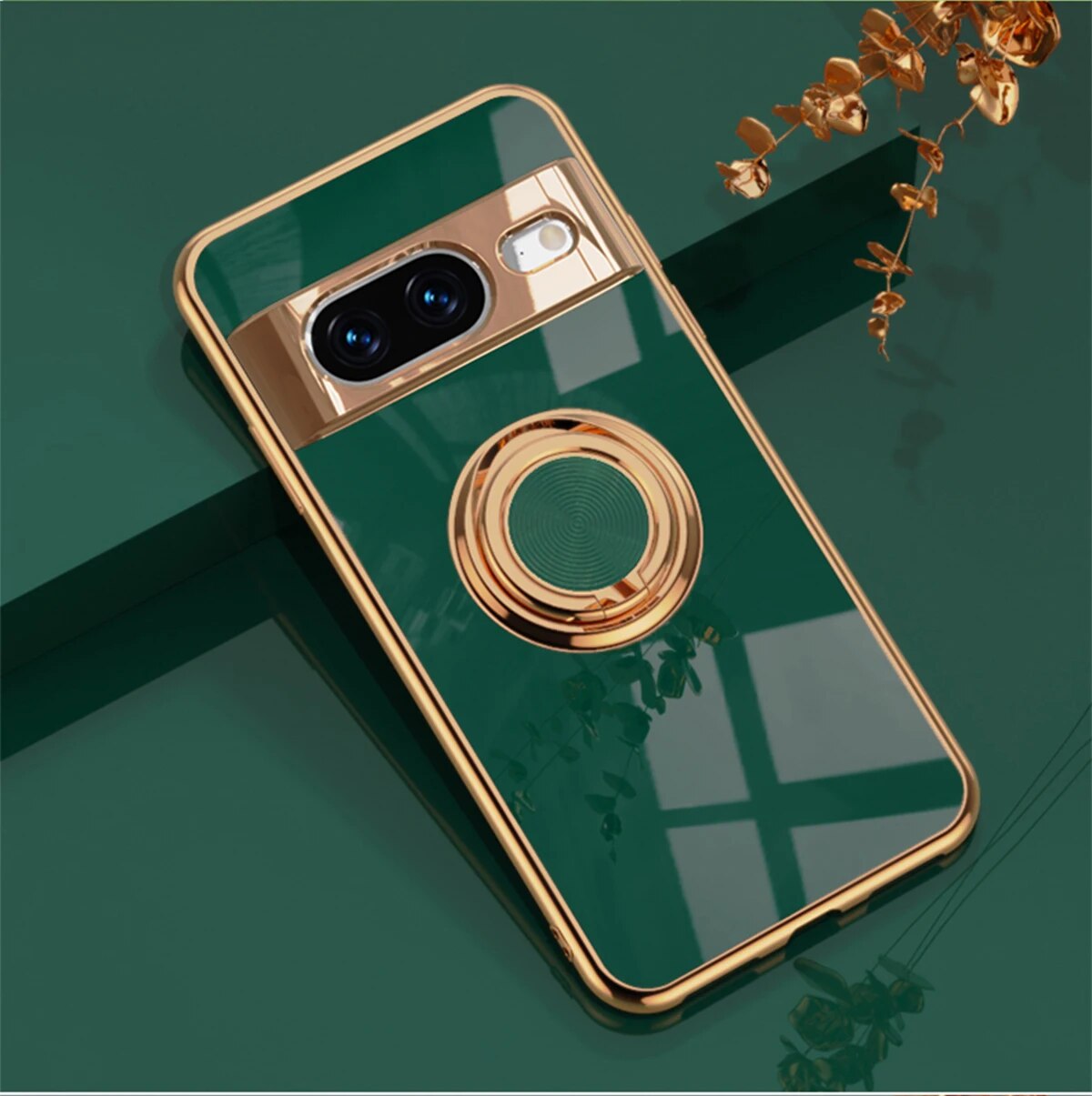 Premium Metal Phone Case with Ring Holder for Google Pixel 8