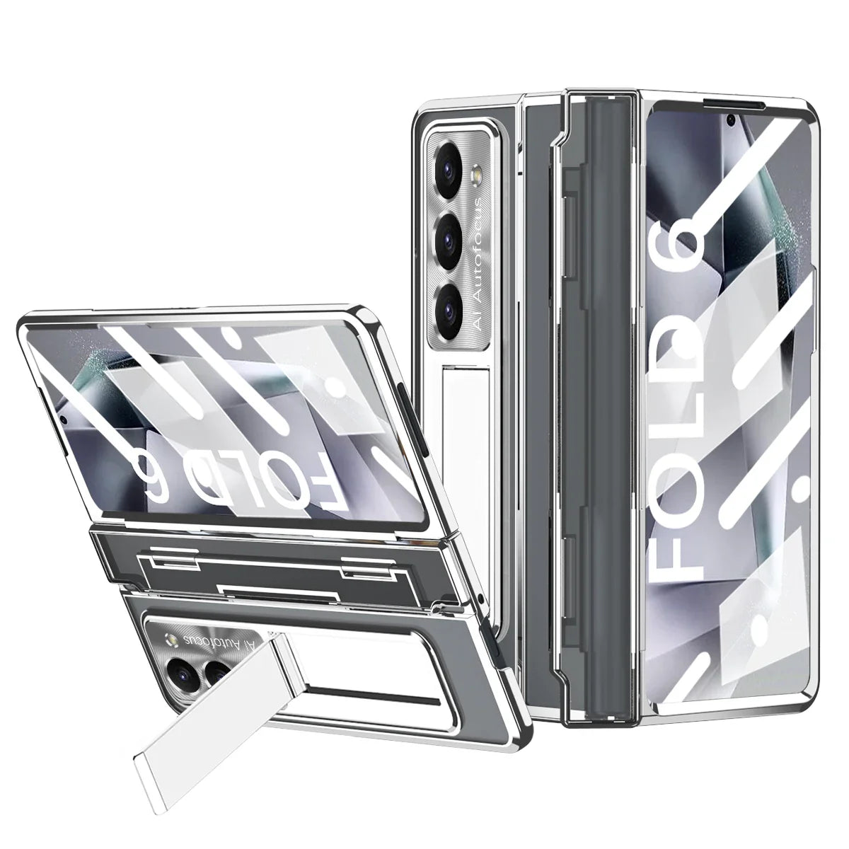 Clear Phone Cover with Stand for Samsung Galaxy Z Fold