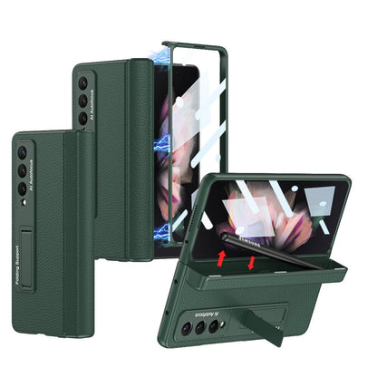 Clear Phone Case with Stand and Stylus Holder for Galaxy Z Fold 4