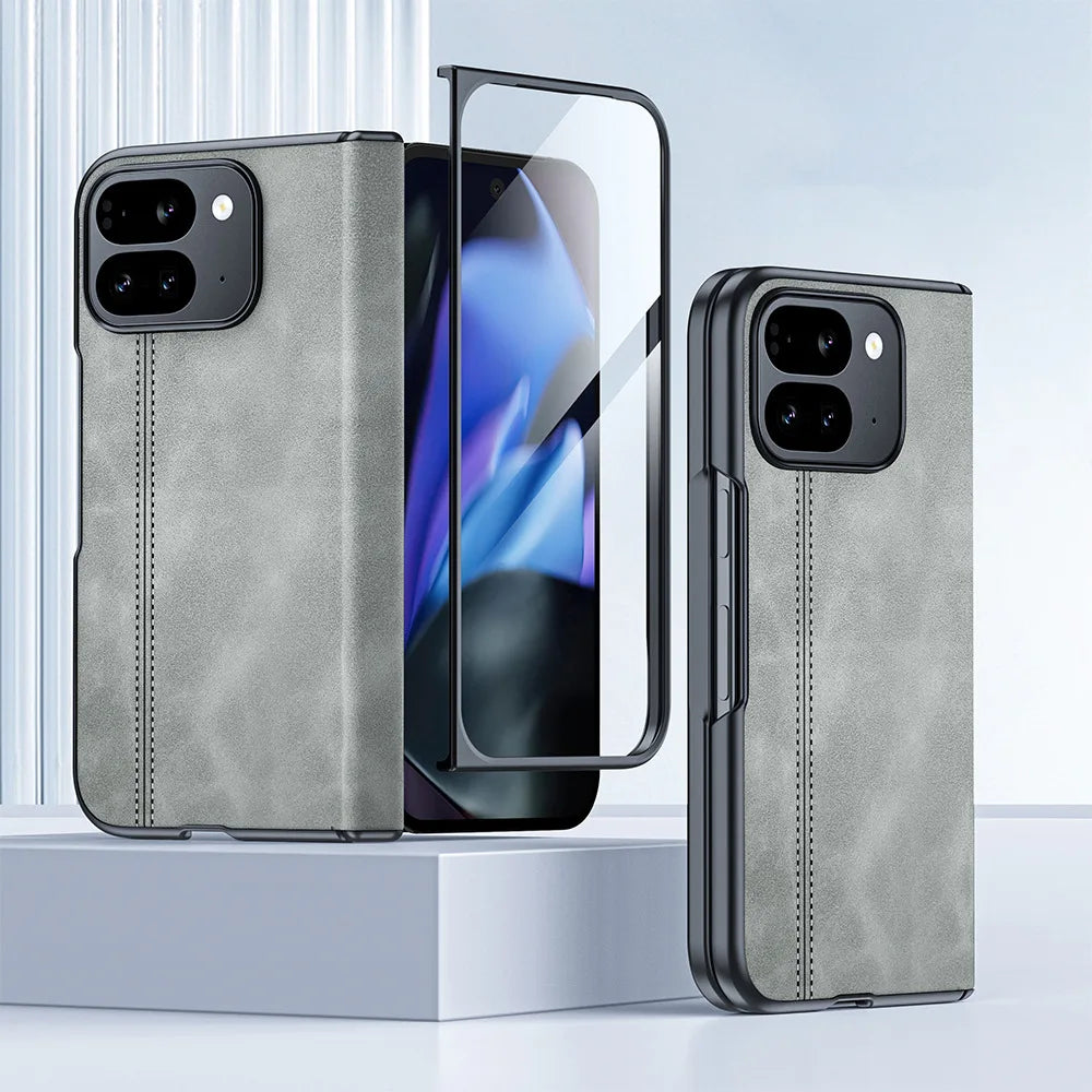 Durable Leather Cover For Google Pixel 9 Pro Fold
