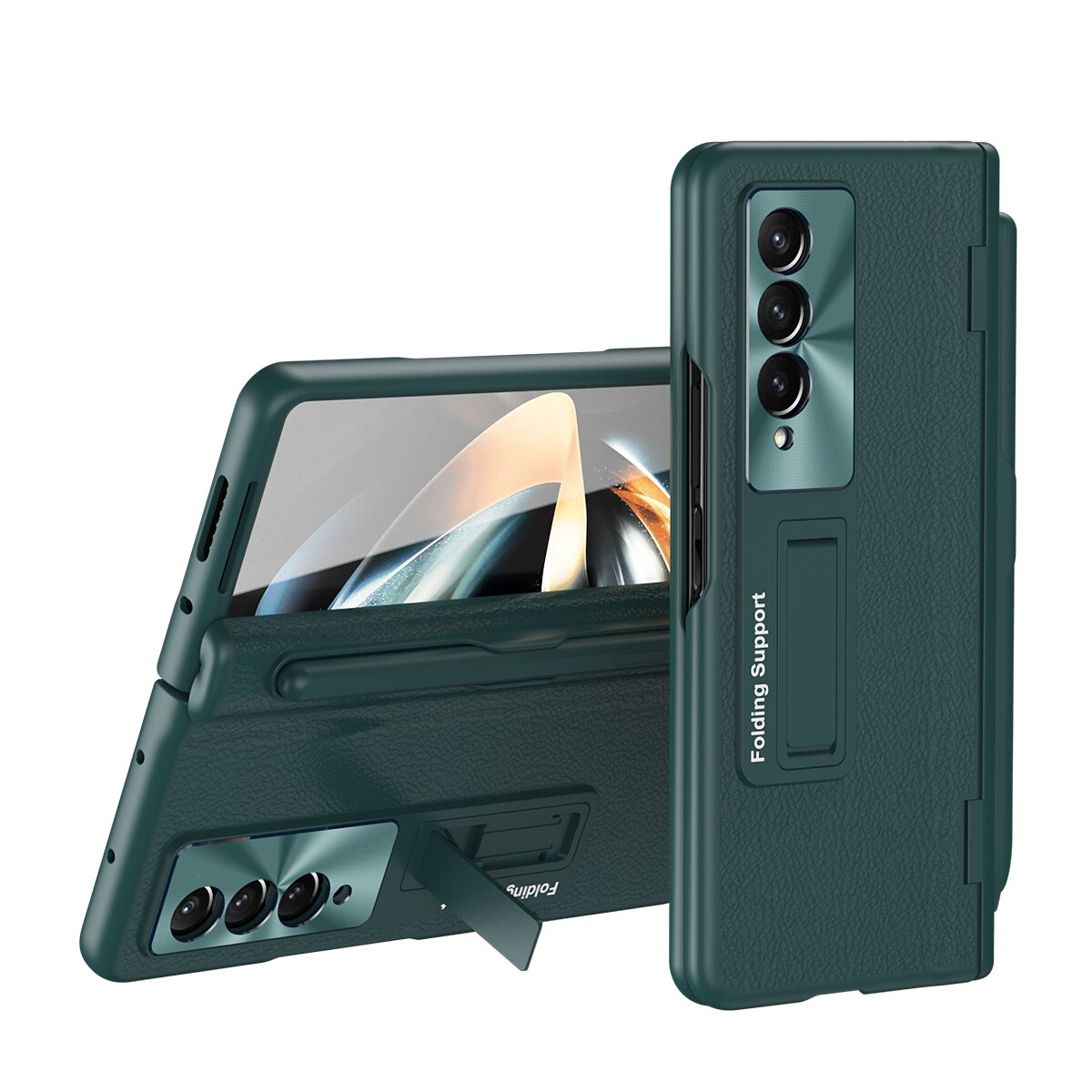 Premium Phone Cover With Stylus & Kickstand For Samsung Galaxy Z Fold 4