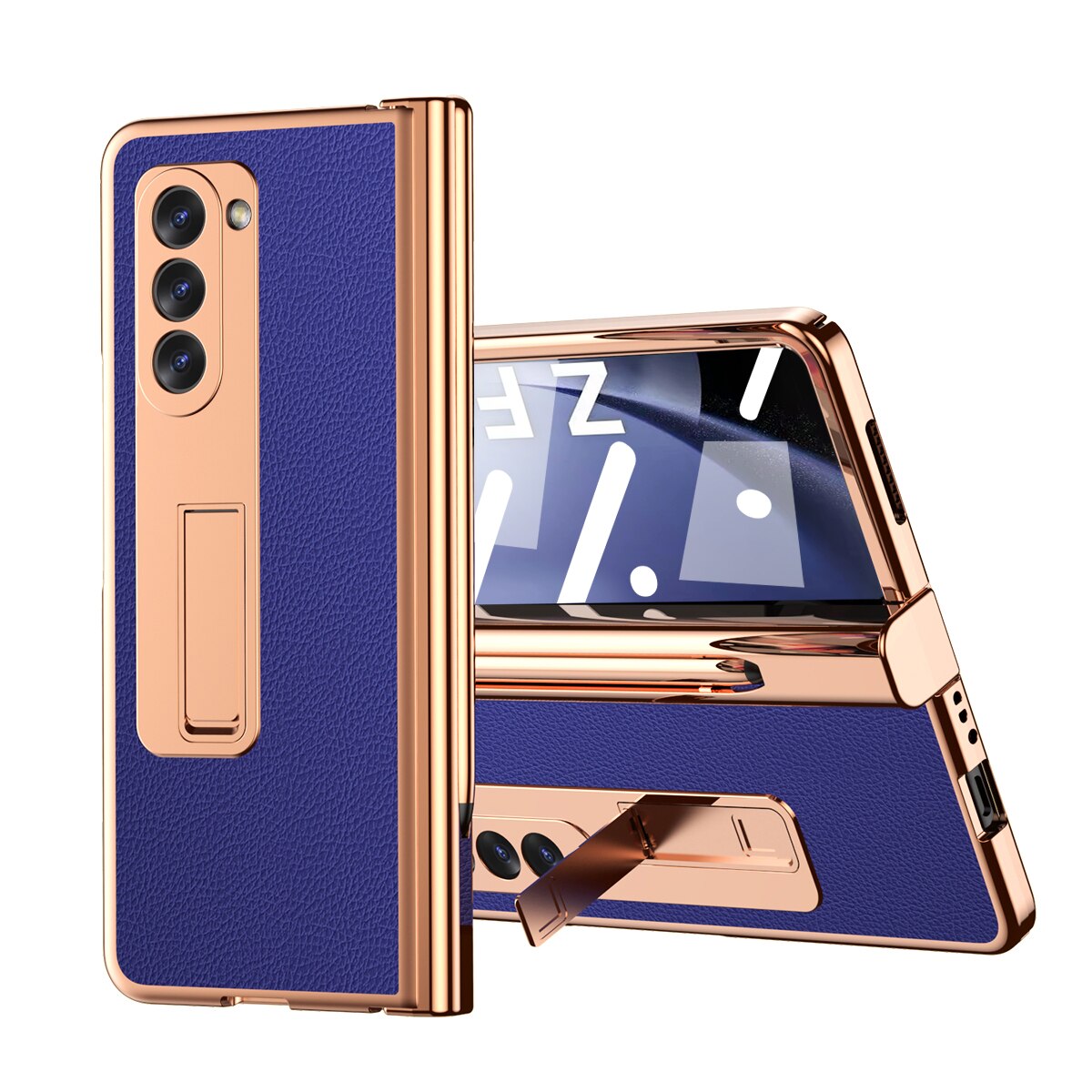 Premium Phone Case with Stylus Holder and Stand for Samsung Galaxy Z Fold 5