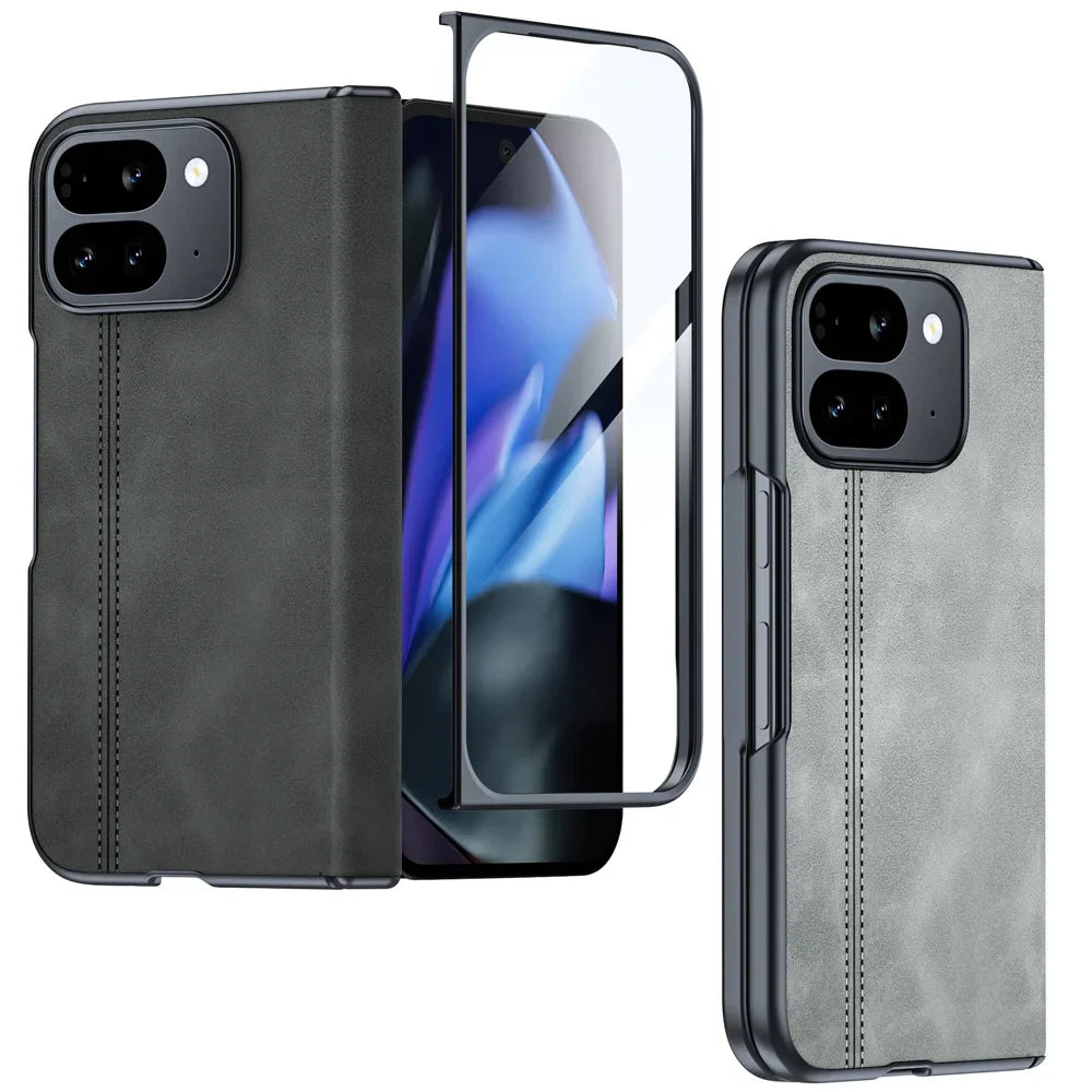 Durable Leather Cover For Google Pixel 9 Pro Fold - OmgCases