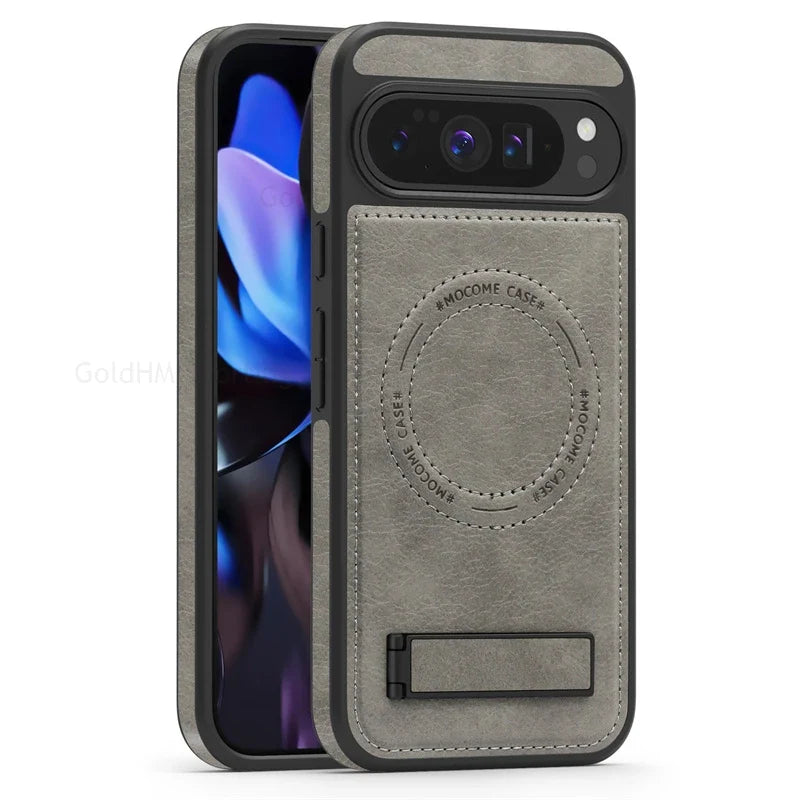 Slim Phone Leather Cover with Kickstand
