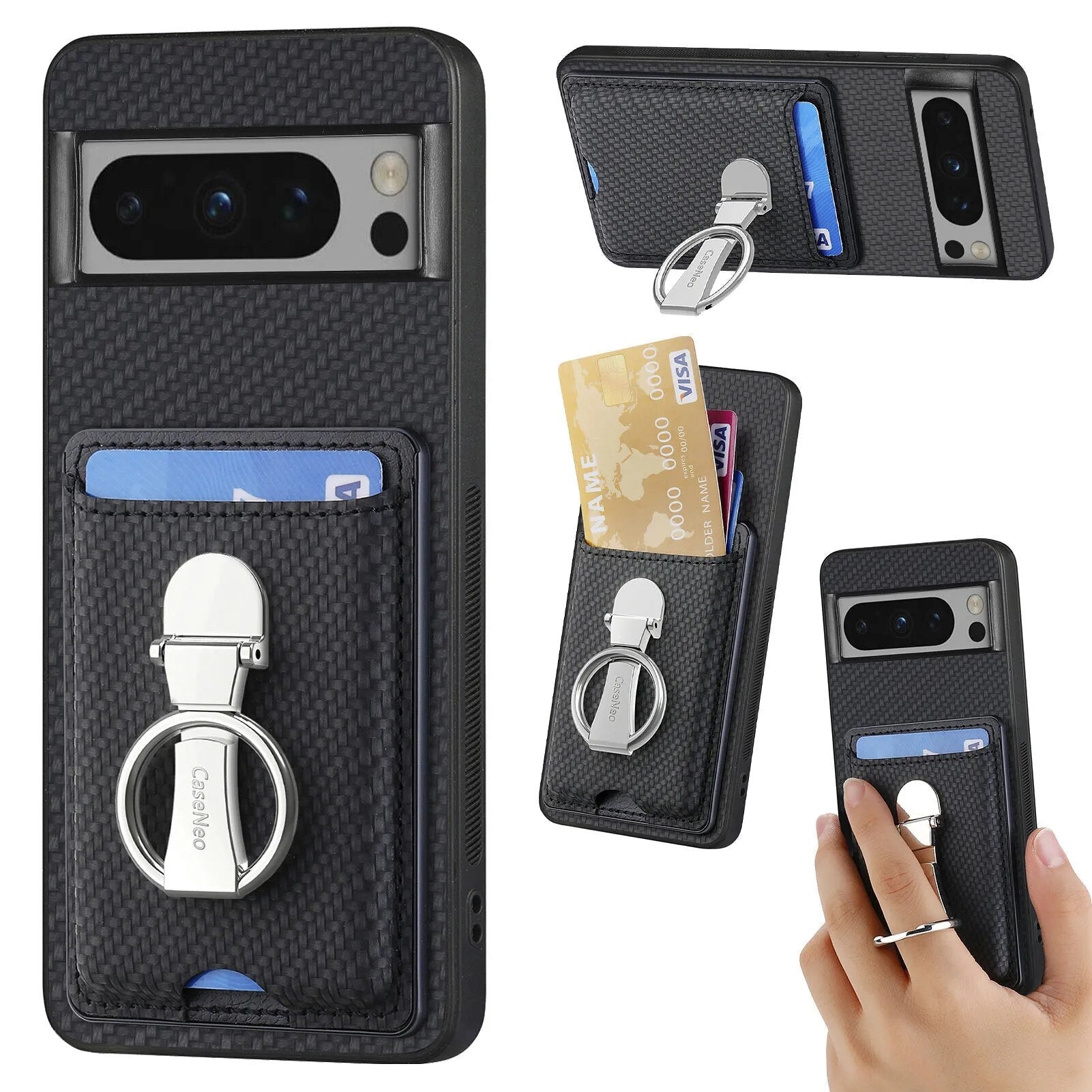 Protective Phone Cover with Card Holder for Google Pixel 8 - OmgCases