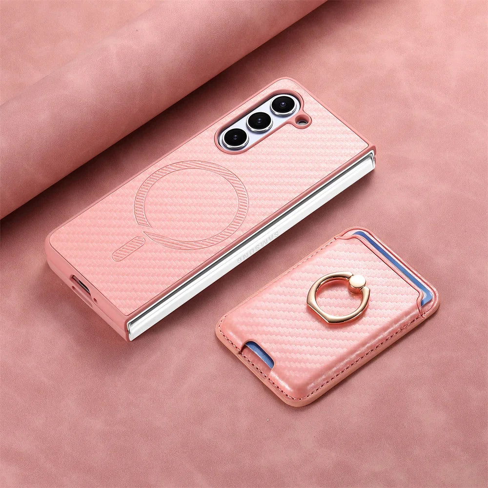 Durable Phone Case with Removable Card Holder for Samsung