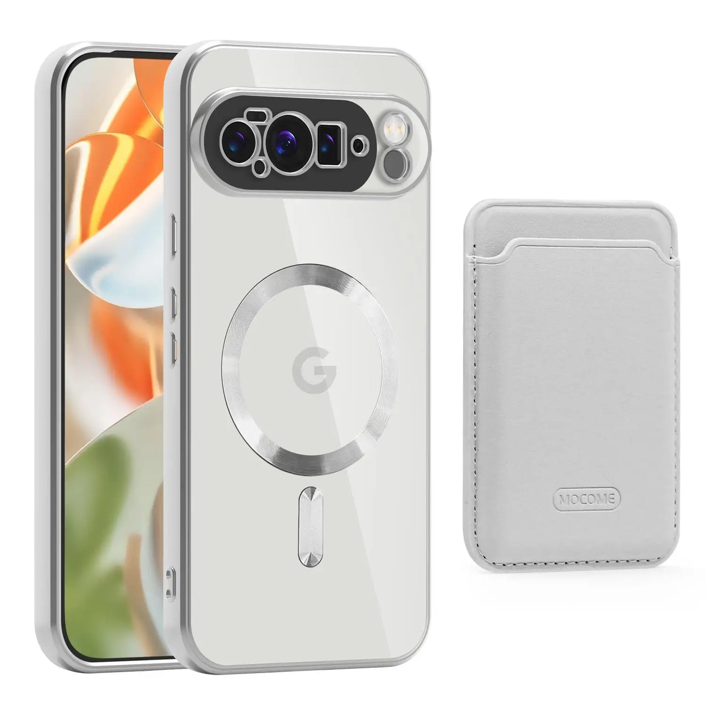 Clear Phone Case with Detachable Wallet Attachment