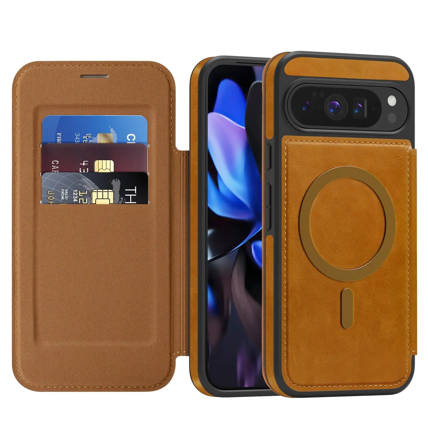 Premium Leather Phone Flip Wallet Case