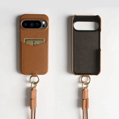 Small Leather Phone Pouch with Card Slot for Pixel
