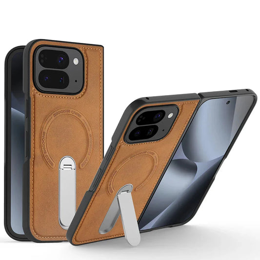 Premium Leather Flip Phone Case with Kickstand - OmgCases