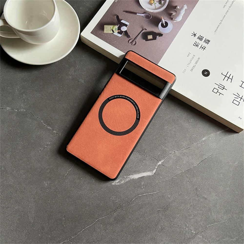 Premium Leather Magsafe Case For Google Pixel 7