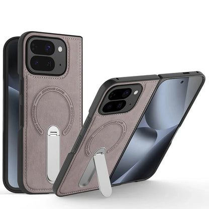 Premium Leather Flip Phone Case with Kickstand
