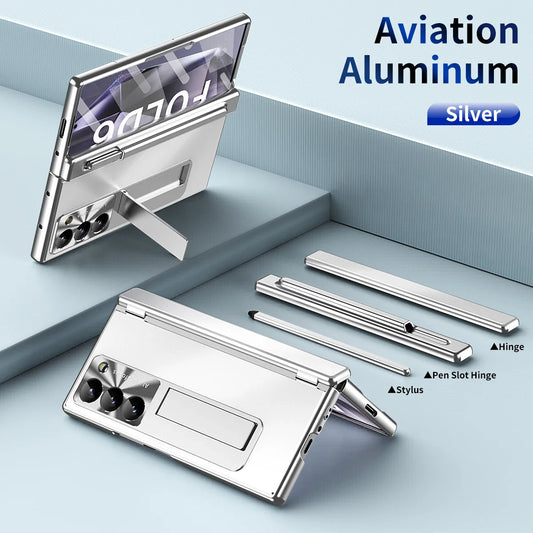 Durable Metal Phone Case with Stand and Stylus Holder - OmgCases
