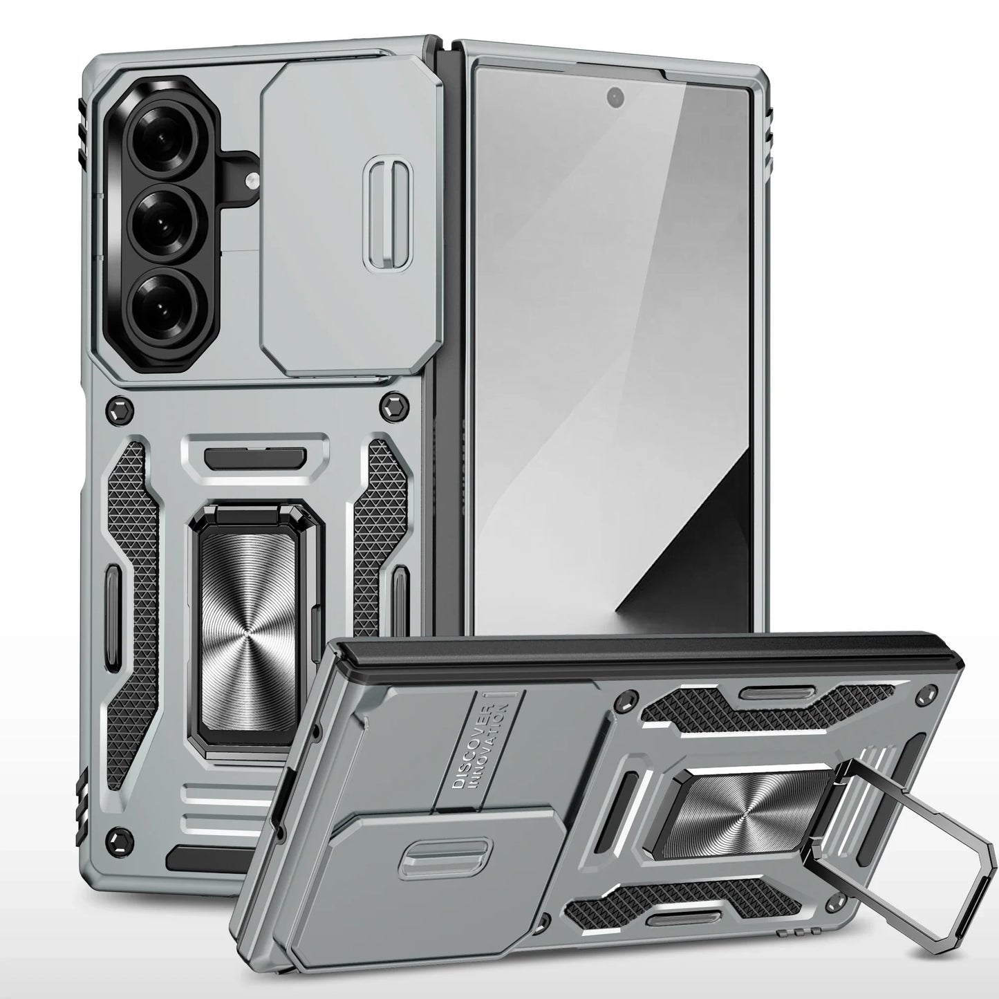 Tough Protective Phone Camera Case with Metal Stand