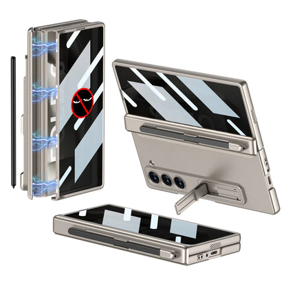 Durable Phone Case with Stylus Holder & Screen Protector for Galaxy Z Fold 6
