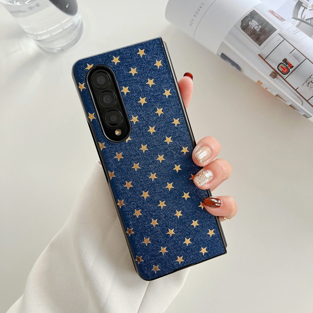 Premium Gold Glitter Phone Cover For Samsung Galaxy Z Fold 3