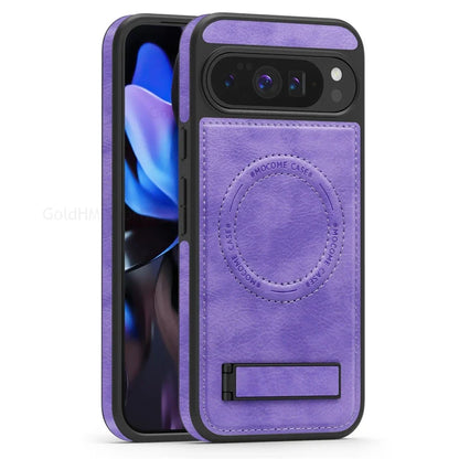 Slim Phone Leather Cover with Kickstand