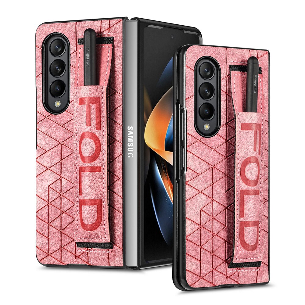 Premium Leather Phone Case With Stylus Holder For Samsung Galaxy Z Fold 4