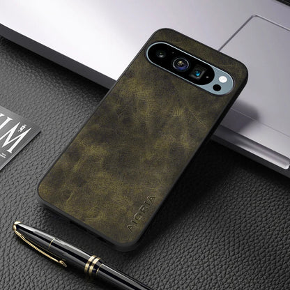 Premium Genuine Leather Cover For Google Pixel 9