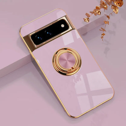 Premium Metal Phone Case with Ring Holder for Google Pixel 8