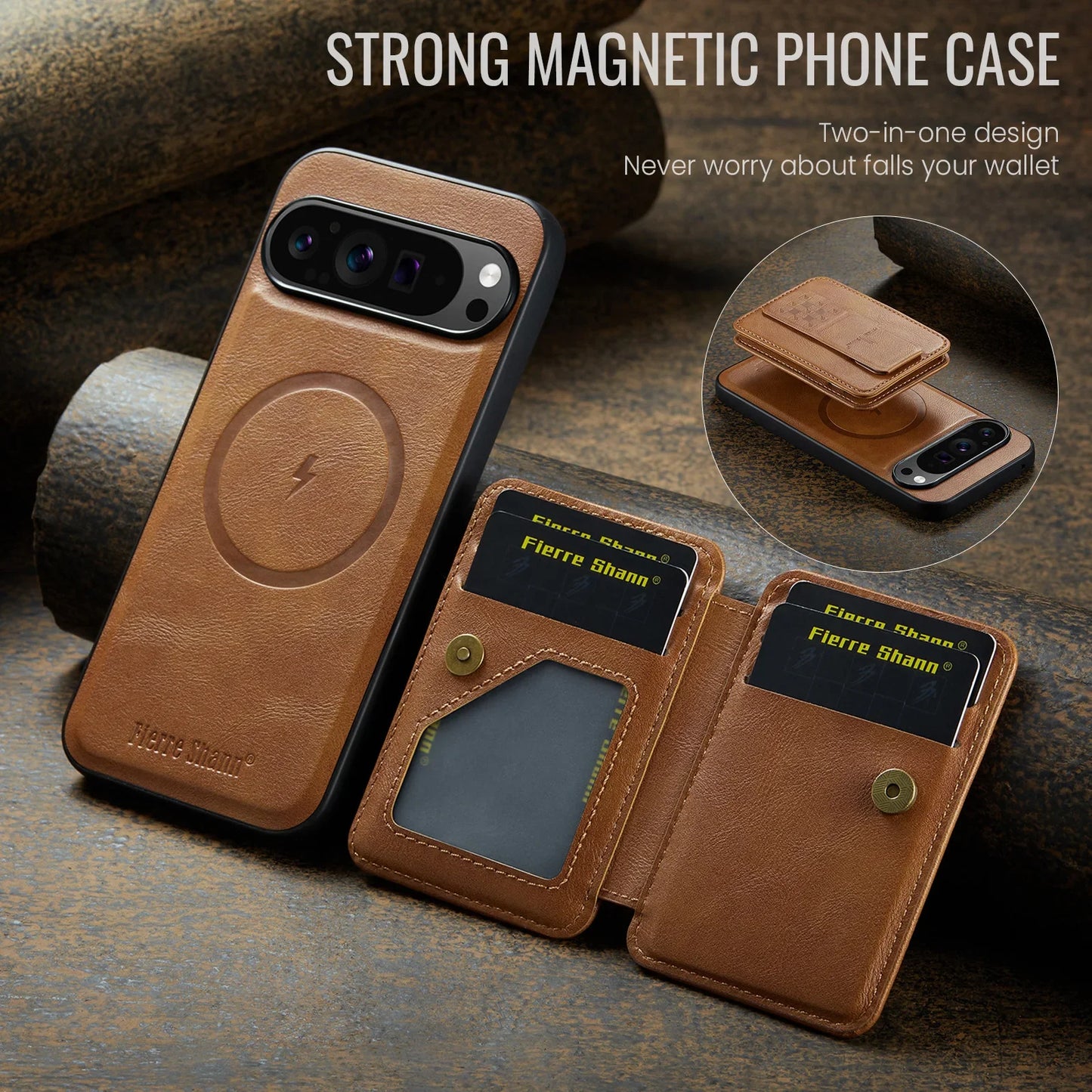 Premium Phone Cover with Removable Card Holder for Pixel - OmgCases