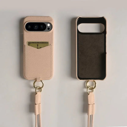 Small Leather Phone Pouch with Card Slot for Pixel