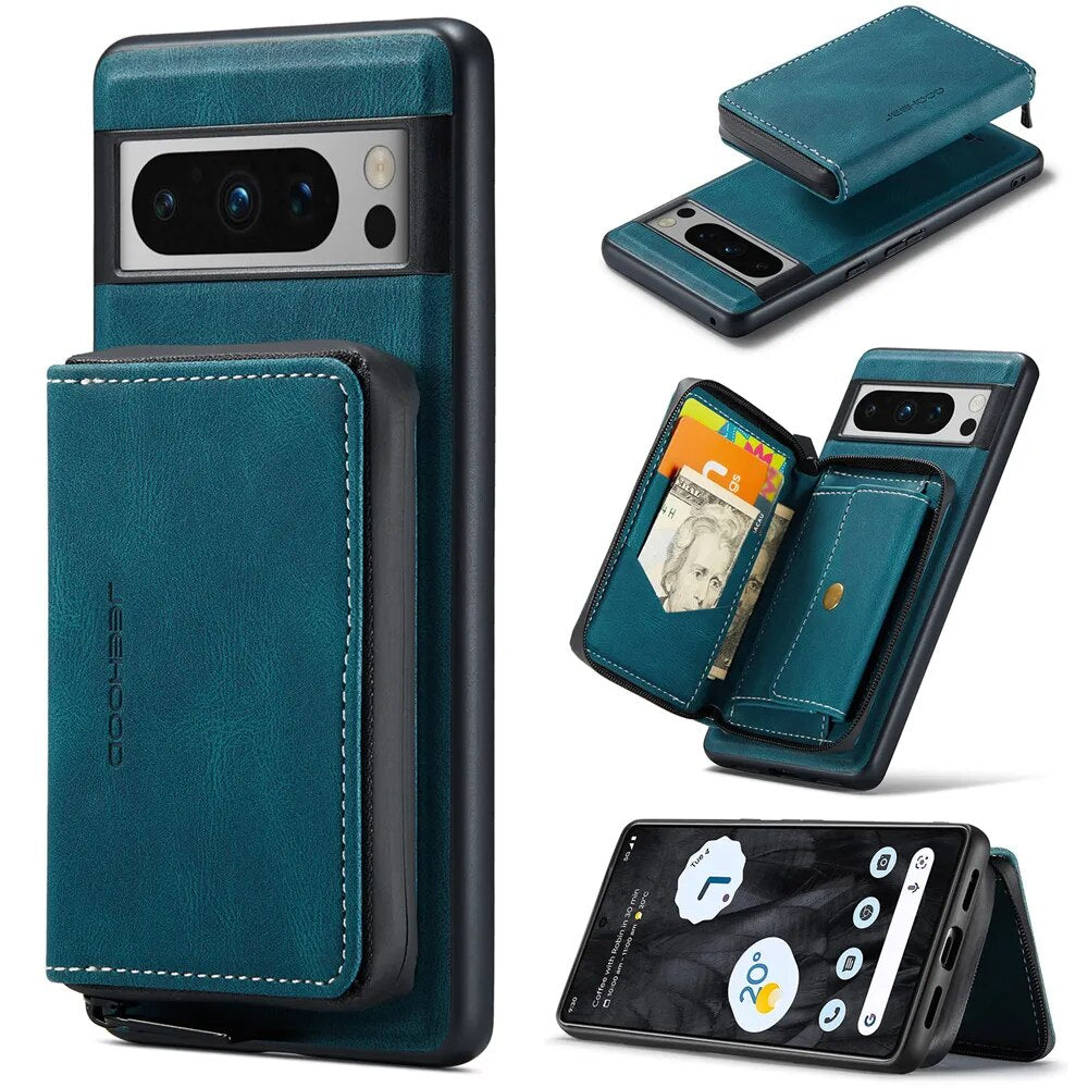 Premium Phone Cover with Removable Wallet for Google Pixel 8