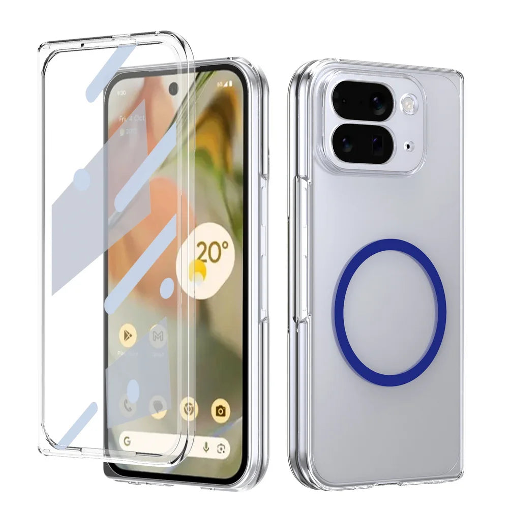 Transparent Slim Magnetic Phone Cover Case